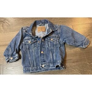 Vintage OshKosh B'gosh Kids Denim Jacket Blue Cotton Size 18months Unisex 90s